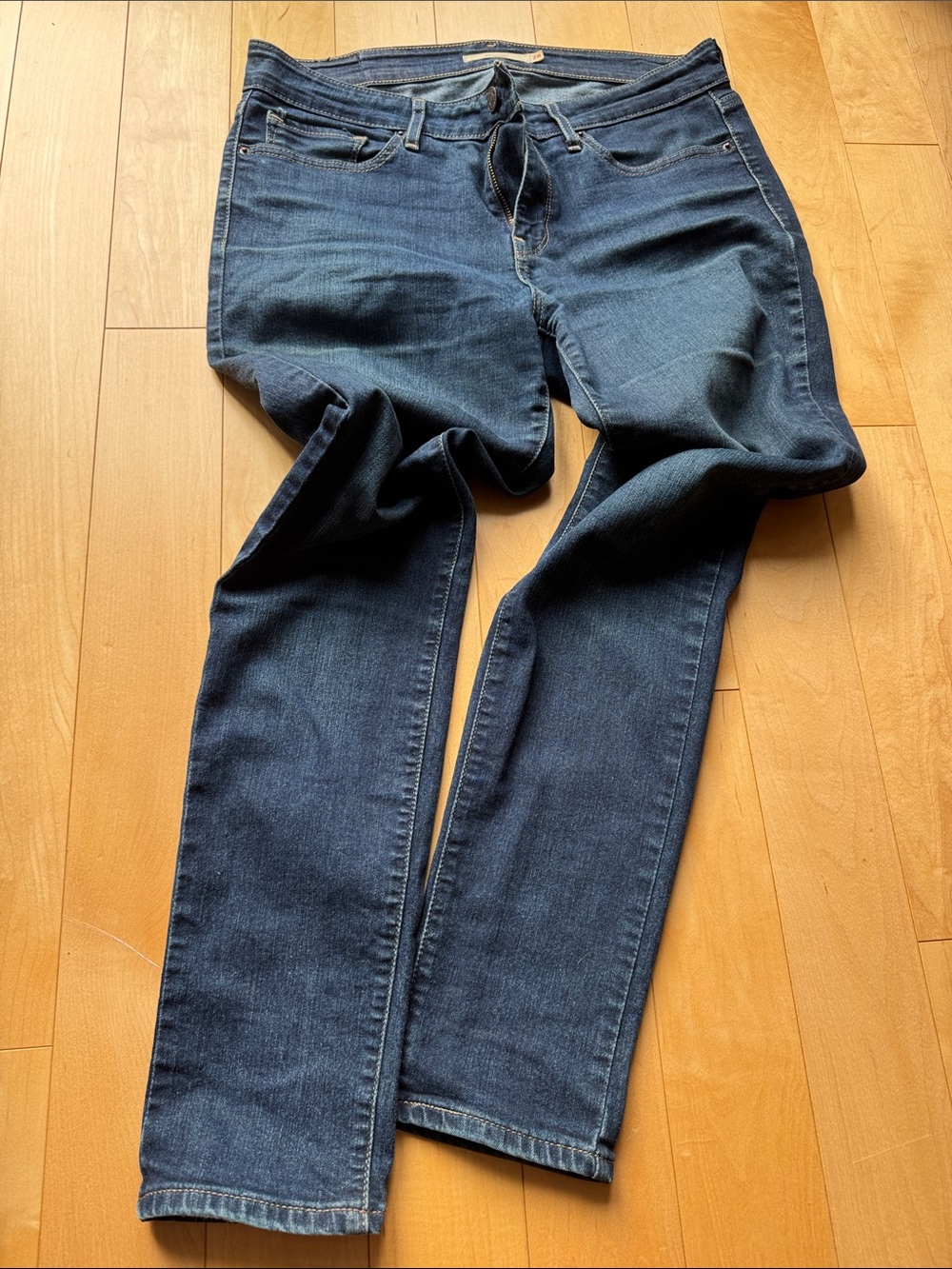 Levi's Women's Straight Leg Jeans - Deep Blue Denim